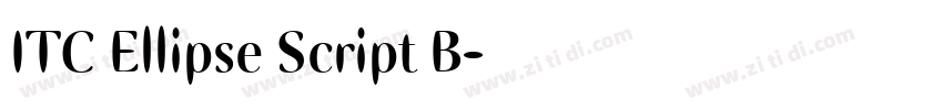 ITC Ellipse Script B字体转换 ITC Ellipse Script B字体转换